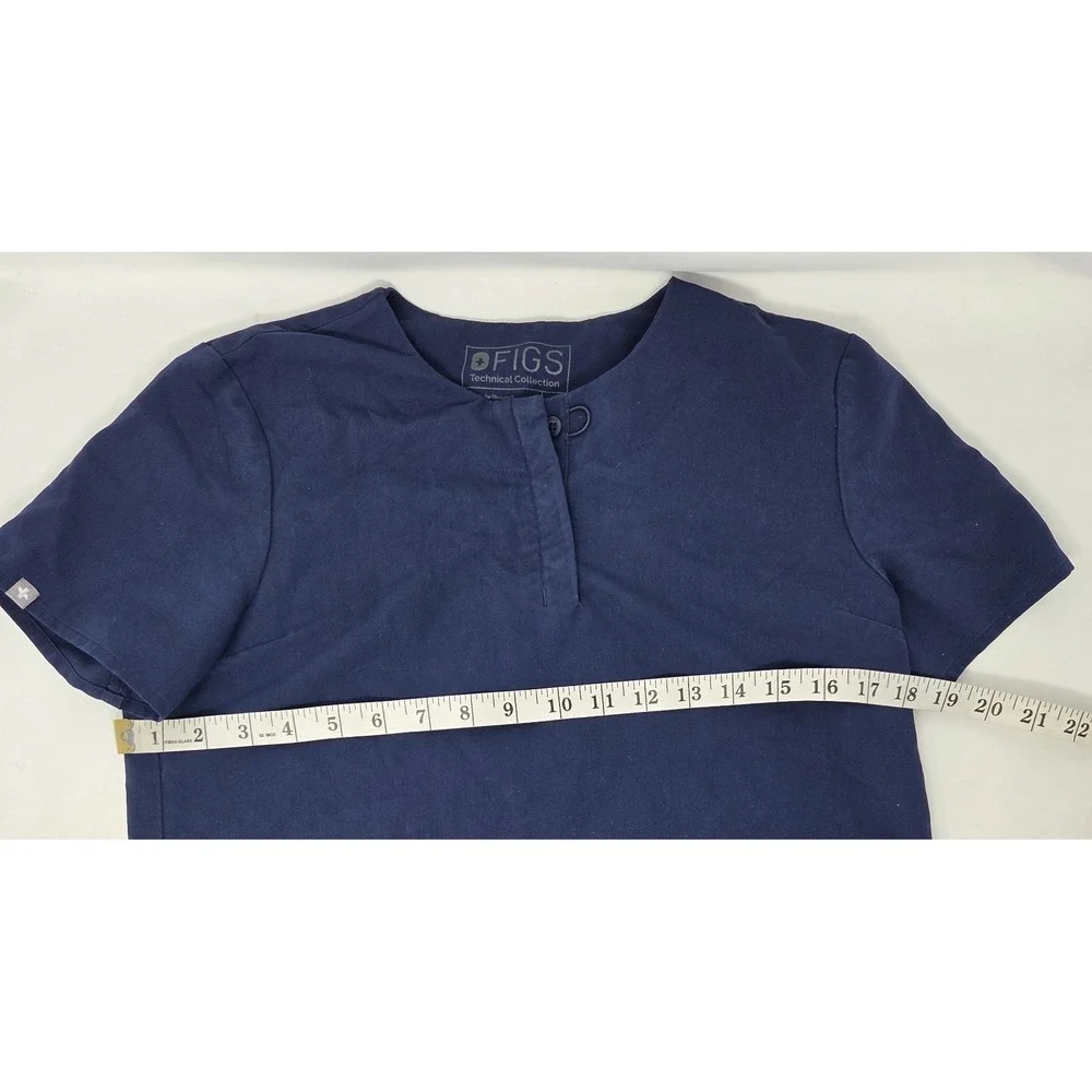 FIGS Kasane Short Sleeve Scrub Top XS Navy Blue Medical‎ Dental